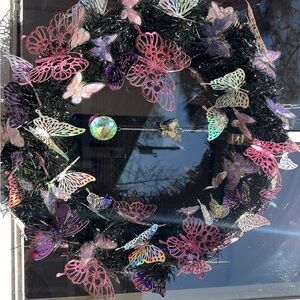 Colorful Butterfly Wreath
